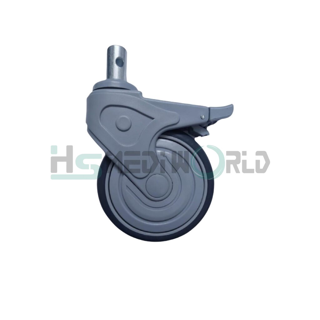 5' NYLON BODY CASTOR WITH MRI COMPATIBLE