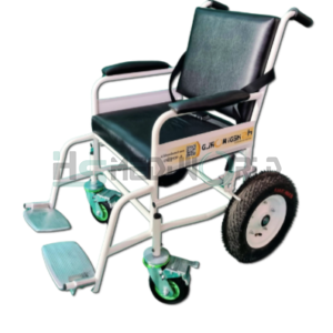 FIX WHEEL CHAIR  WITH 14" RUBBER  WHEEL  FRONT 6" HEAVY DUTY WHEEL