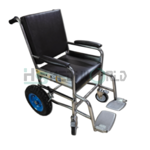 FIX WHEEL CHAIR  STAINLESS STEEL WITH 14" RUBBER  WHEEL
