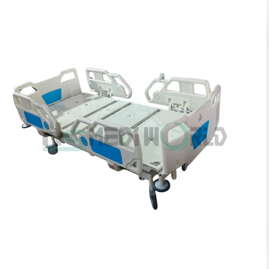 ELECTRIC 5 Function ICU Bed High-low Mechnical with ABS Railing MSR 1 & 5" Wheels