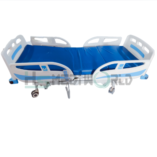 ELECTRIC 5 Function ICU Bed High-low Mechnical with ABS Railing MSR 1 & 5" Wheels