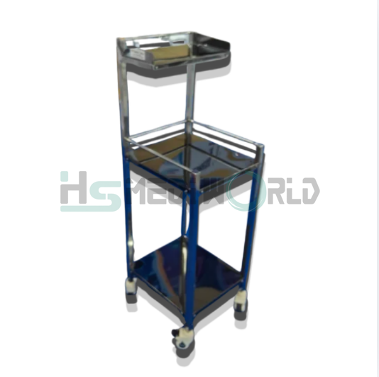 ECG TROLLEY BLACK STAINLESS STEEL SHEET WITH JELLY STAND