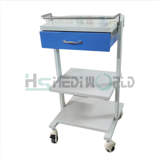 ECG TROLLEY MILD STEEL WITH DRAWER