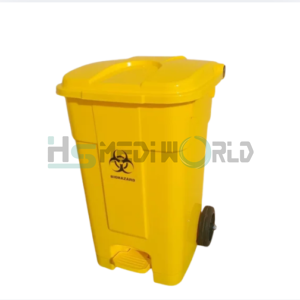 HEAVY PLASTIC PEDAL DUSTBIN 65 LTR WITH WHEELS