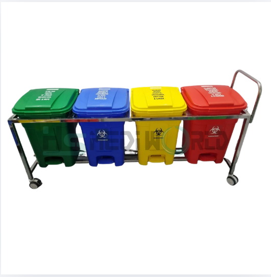 SEGRATION WASTE TROLLY  45 LTR 4BIN