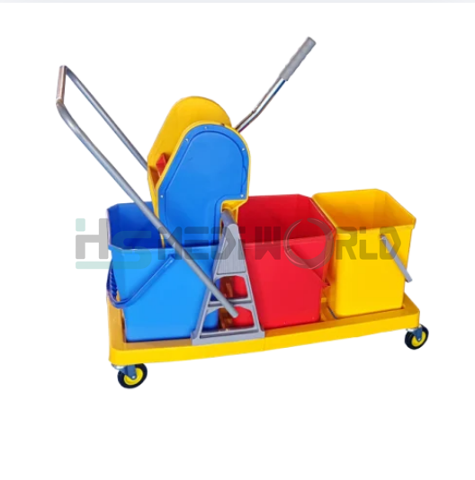 MOP WRINGER TROLLEY TRIPLE BUCKET