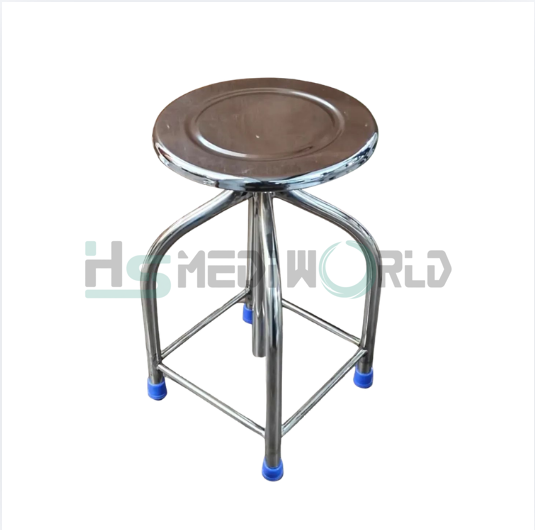 REVOLVING PATIENT STOOL STAINLESS STEEL