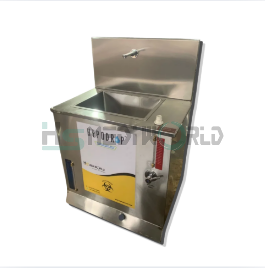 Liquid Waste Pre-Treatment System with FOOT OPRATED SCRUB SINK 65 LTR with sink